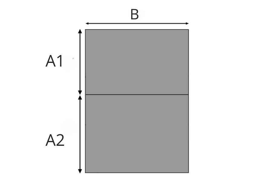 Colchão de 2 partes (1 dobra)