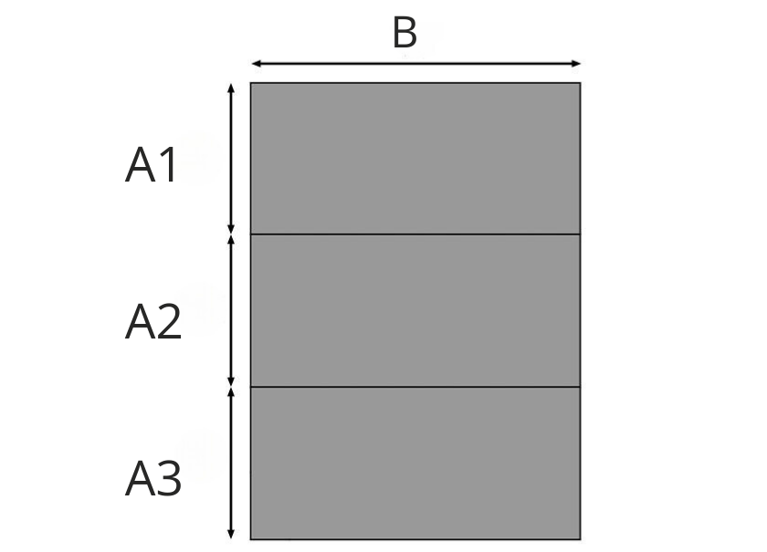 Colchão de 3 partes (2 dobras)